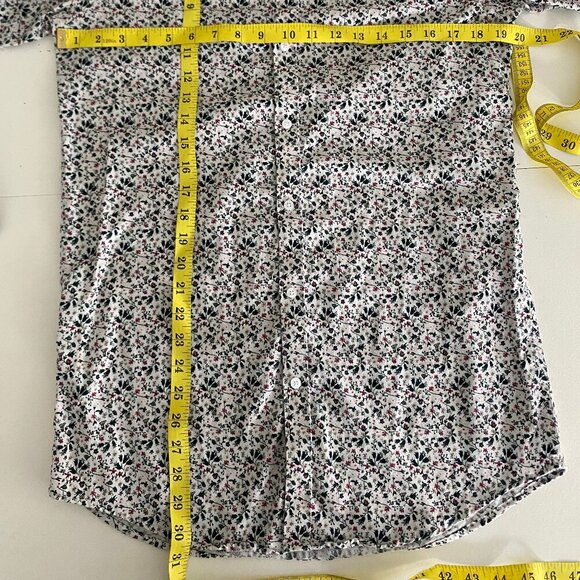 Daniel Hechter Floral Pattern Slim Fit Non Iron Button Down Long Sleeve Medium - Picture 5 of 5